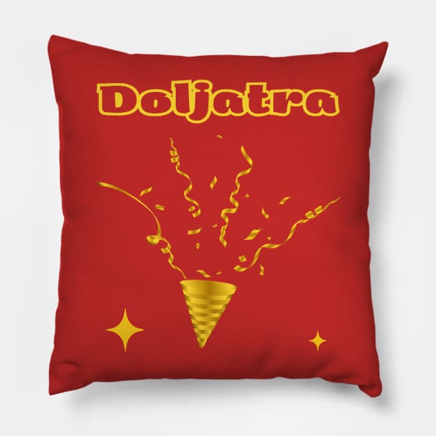 Indian Festivals - Doljatra Pillow by Bharat Parv