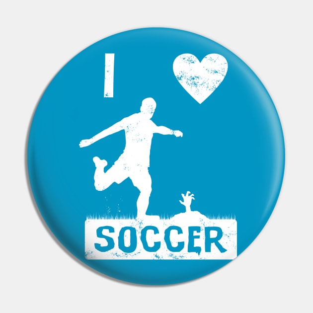 I Love Soccer soccer player Pin by Lomitasu