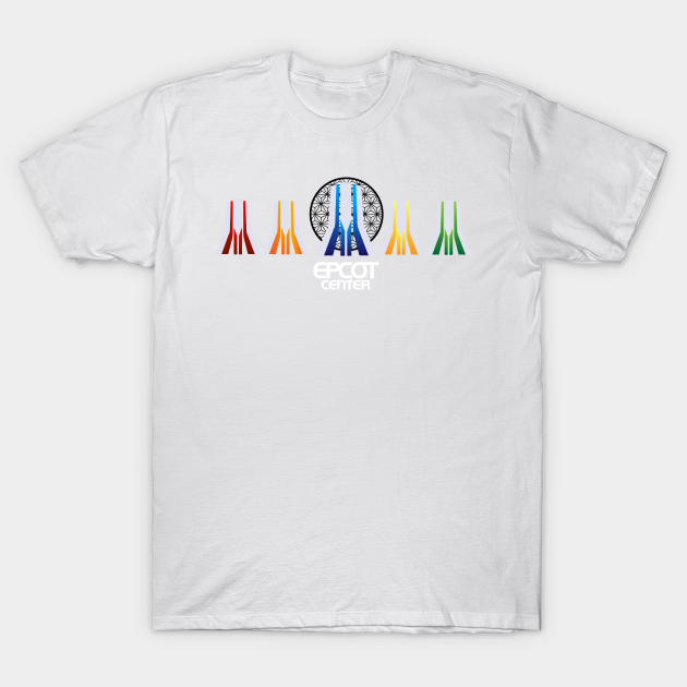 Discover Epcot Center Fountain with Spaceship Earth - Epcot Center - T-Shirt