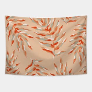 RED LEAF RETRO ART DECO STYLE Tapestry