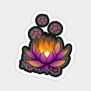 Flaming Lotus Magnet