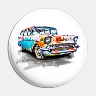 1957 Chevy Station Wagon Pin