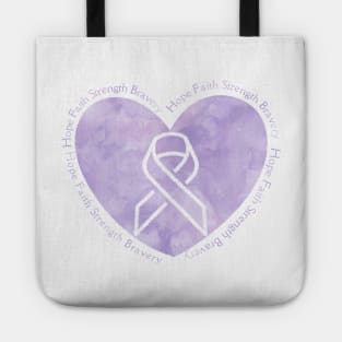 Hope Faith Strength Bravery IBD Warriors Merchandise Tote