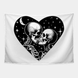 The Lovers Skeleton Lovers Valentine's Day Tapestry