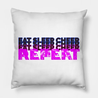 eat sleep cheer repeat Pillow