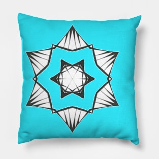 50C Unique Black White Abstract Mandala Pillow