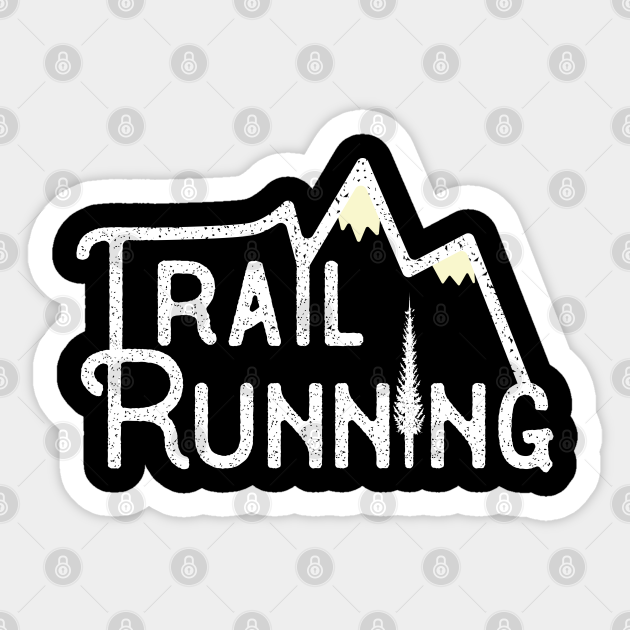 Trail Running, Nature, Mountain and Snow - Trail Running - Sticker ...