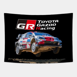 WRC TOYOTA GR YARIS - gazoo racing Sebastien Ogier Elfyn Evans Jump Tapestry