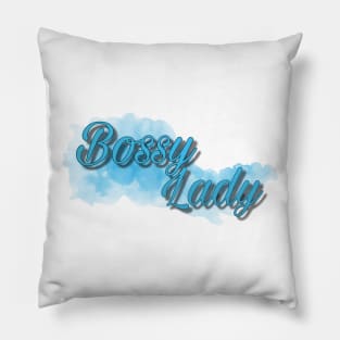 Bossy lady (blue) Pillow