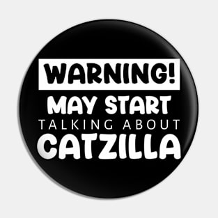 Catzilla - cat Pin