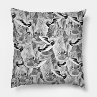 Black and White Giraffes Pillow