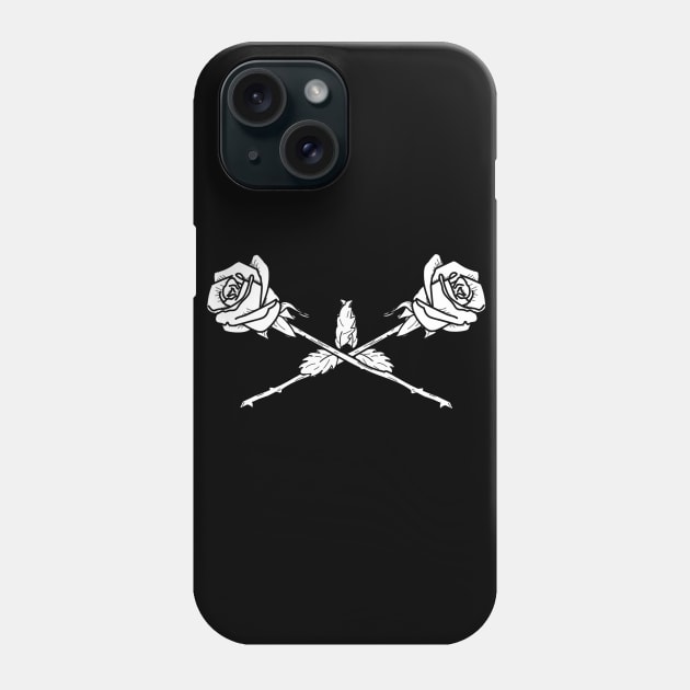 Double Rose White Phone Case by deadlydelicatedesigns