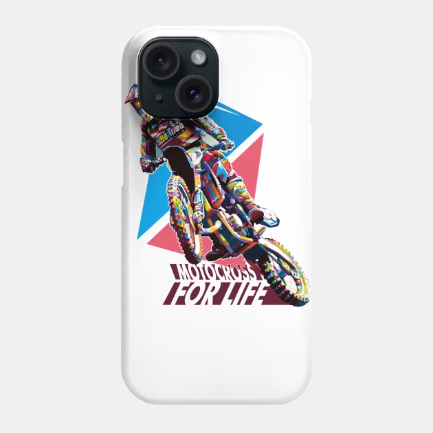 Pop art Motocross Phone Case by Madiaz