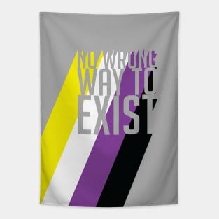 Non-Binary Flag No Wrong Way to Exist Tapestry