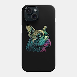 French Bulldog - Frenchie Watercolor Painting Portrait Art Phone Case