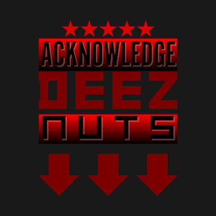 Roman Reigns Merch WWE Roman Reigns Acknowledge Me Funny Acknowledge Deez Nuts Wrestling Merch Gift For Wrestling Fans T-Shirt