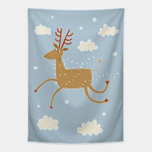 Flying Reindeer Tapestry