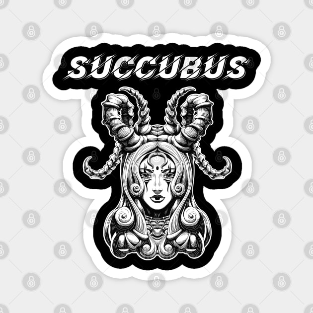 Succubus Satanist 666 Occult Satan Devil Unholy Antichrist Magnet by RK Design