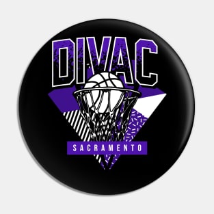 Sacramento Basketball Throwback 90s Divac Pin