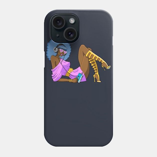 FUNKY RETRO GIRL Phone Case by AnishaCreations