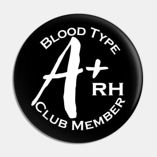 Blood type A plus club member - Dark Pin