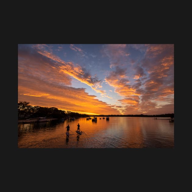 Paddling Into Sunset, Sunshine Coast by AndrewGoodall