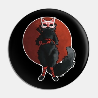 Ninja Black Cat with mask Pin