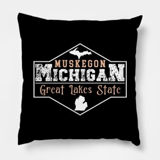 Muskegon Michigan Pillow