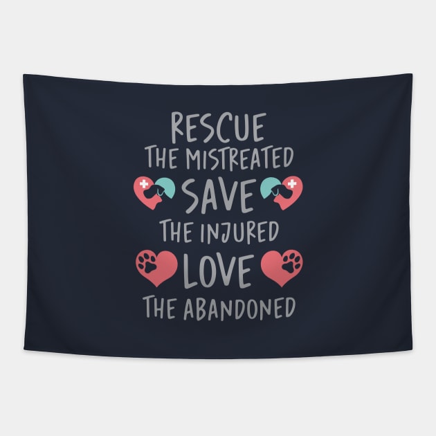 Pet Rescue Volunteers Tapestry by storyofluke