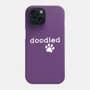 doodled with large paw print Phone Case