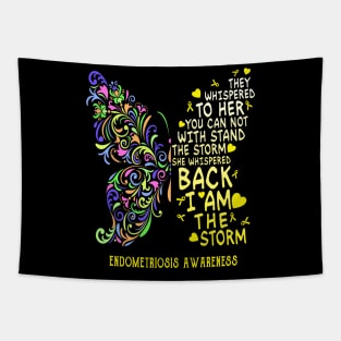 endometriosis butterfly i am the storm Tapestry