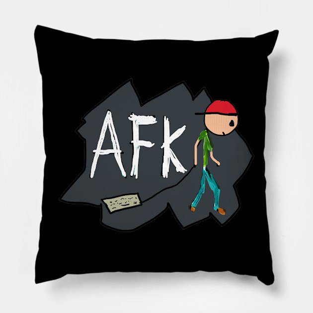 AFK Pillow by Mark Ewbie