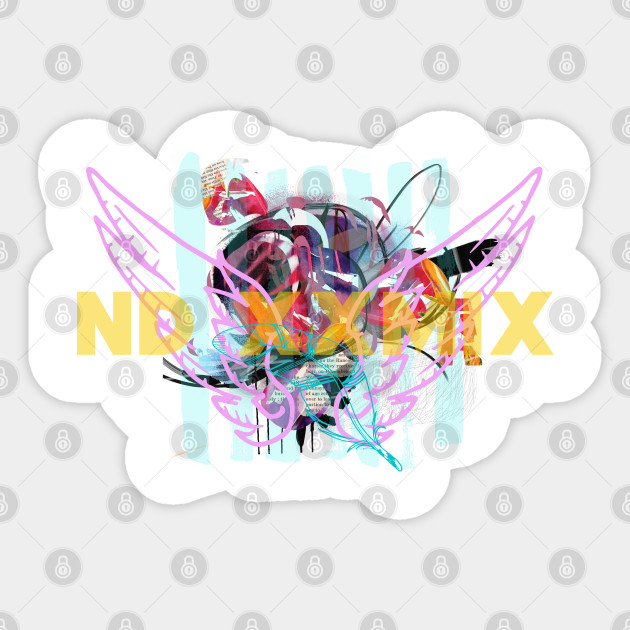 Angel Wings Abstract Collage Angel Wings Art Sticker Teepublic