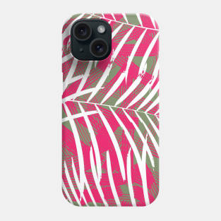 Palm Leaves And Pencil Draw Pattern Seamless Phone Case