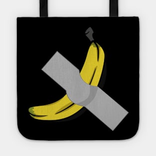 Banana Duct Taped On Wall Tote