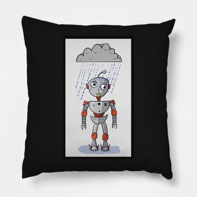 Lame Robot Pillow by CarterGraphics