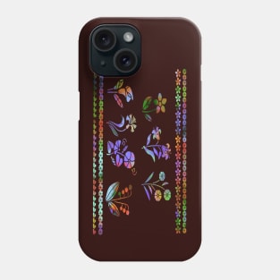 Flowers Silhouette Design Wild Flowers Phone Case