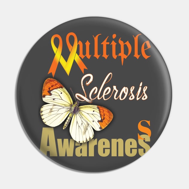 Multiple Sclerosis Awareness Pin by TeeText