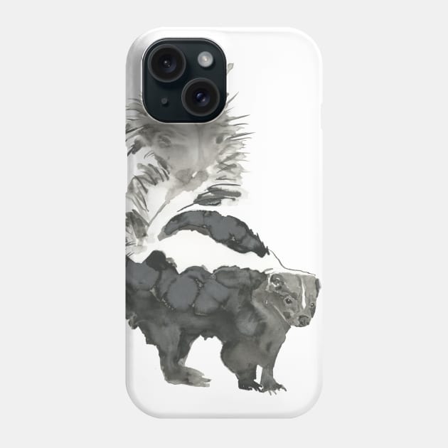 Skunk Painting Phone Case by Bollocks