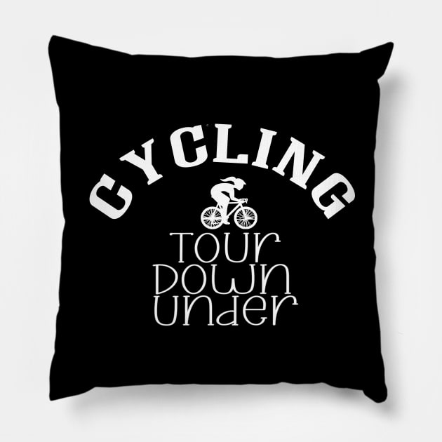 CICLISMO FEMENINO TOUR DOWN UNDER Pillow by vintagejoa