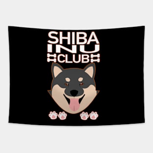 Shiba Inu Club - Black Color Variant Tapestry