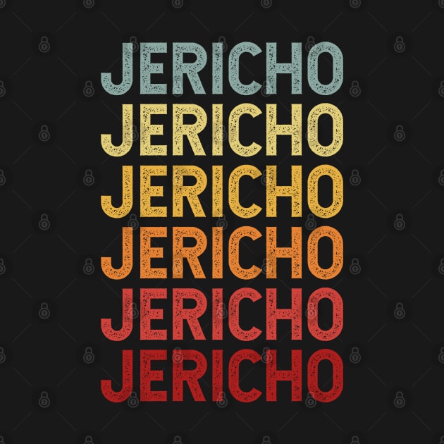 Jericho Name Vintage Retro Gift Named Jericho by CoolDesignsDz
