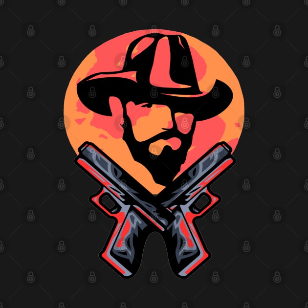 Classic cowboy guns logo by TeeProDesigns