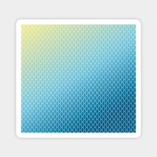 Pattern blue pastel with gradient fishnet Magnet