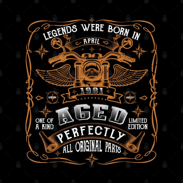 Legends Born In April 1981 40th Birthday by Cartine