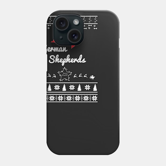 Merry Christmas GERMAN SHEPHERDS Phone Case by bryanwilly