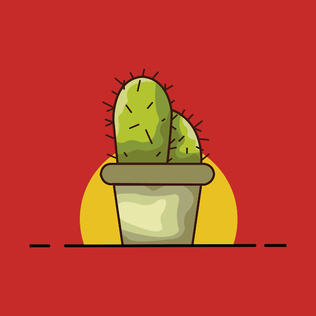 cactus sunset by hilu