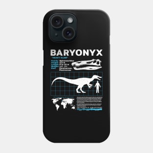 Baryonyx data sheet Phone Case