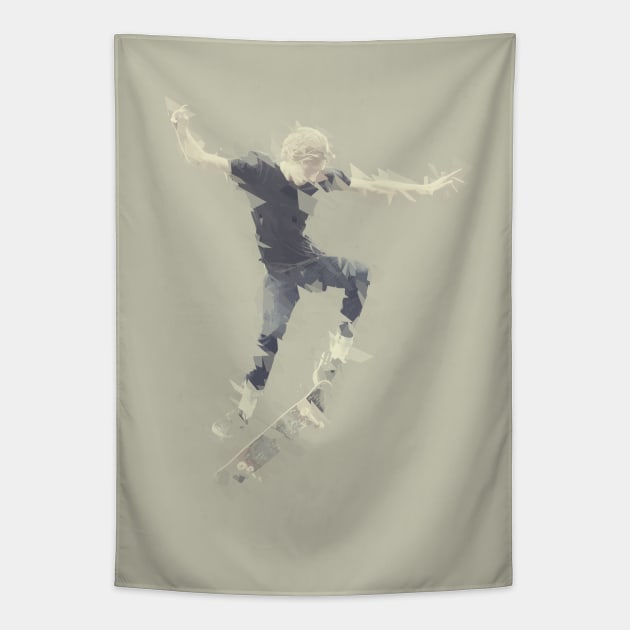 Skateboard Faded Shatters Tapestry by AKdesign