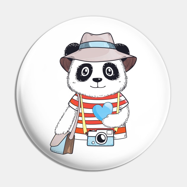 Traveler Panda Pin by Olya Yatsenko